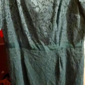Green lace dress
